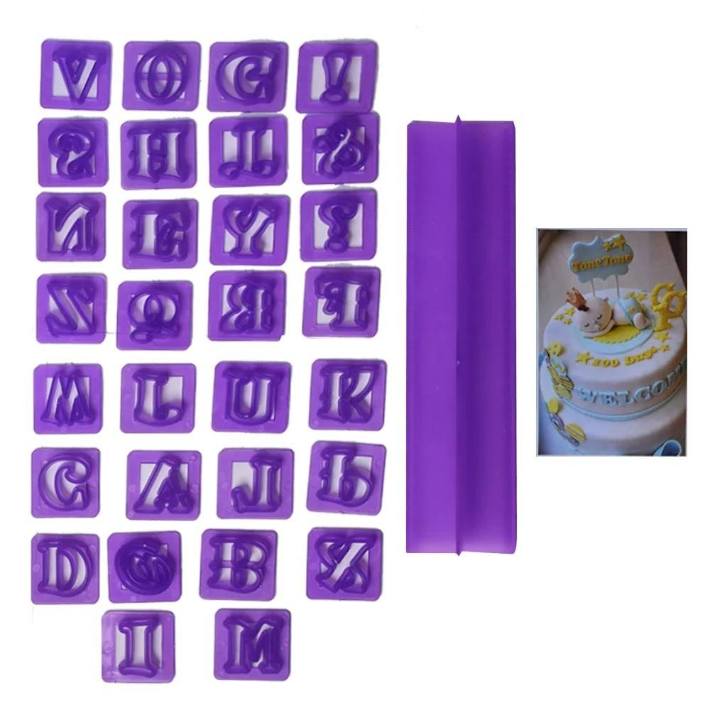 31-Piece Uppercase Alphabet Letter Cutter Set with Symbols - Plastic