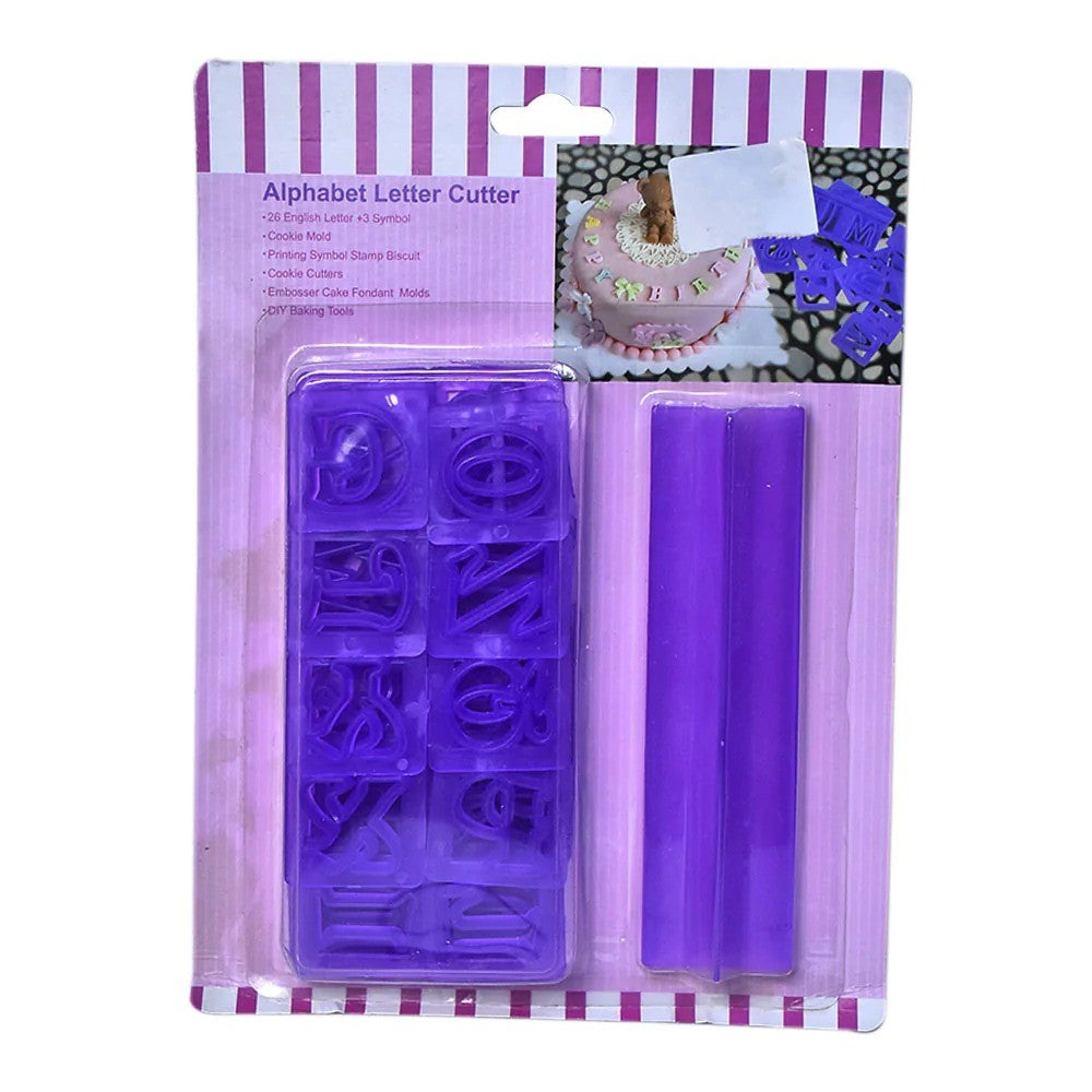 31-Piece Uppercase Alphabet Letter Cutter Set with Symbols - Plastic