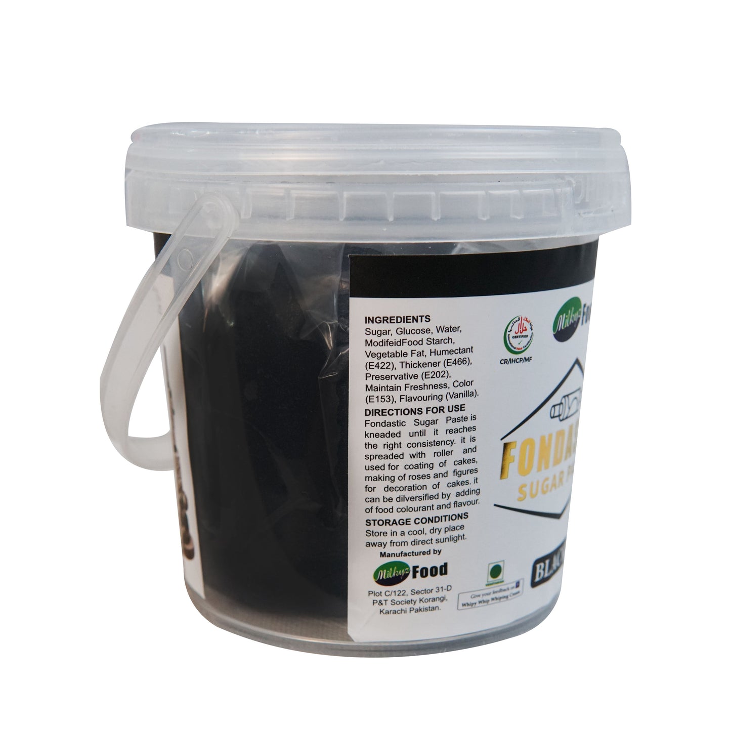 Milkyz Food Fondastic Black Fondant Sugar Paste 500gm