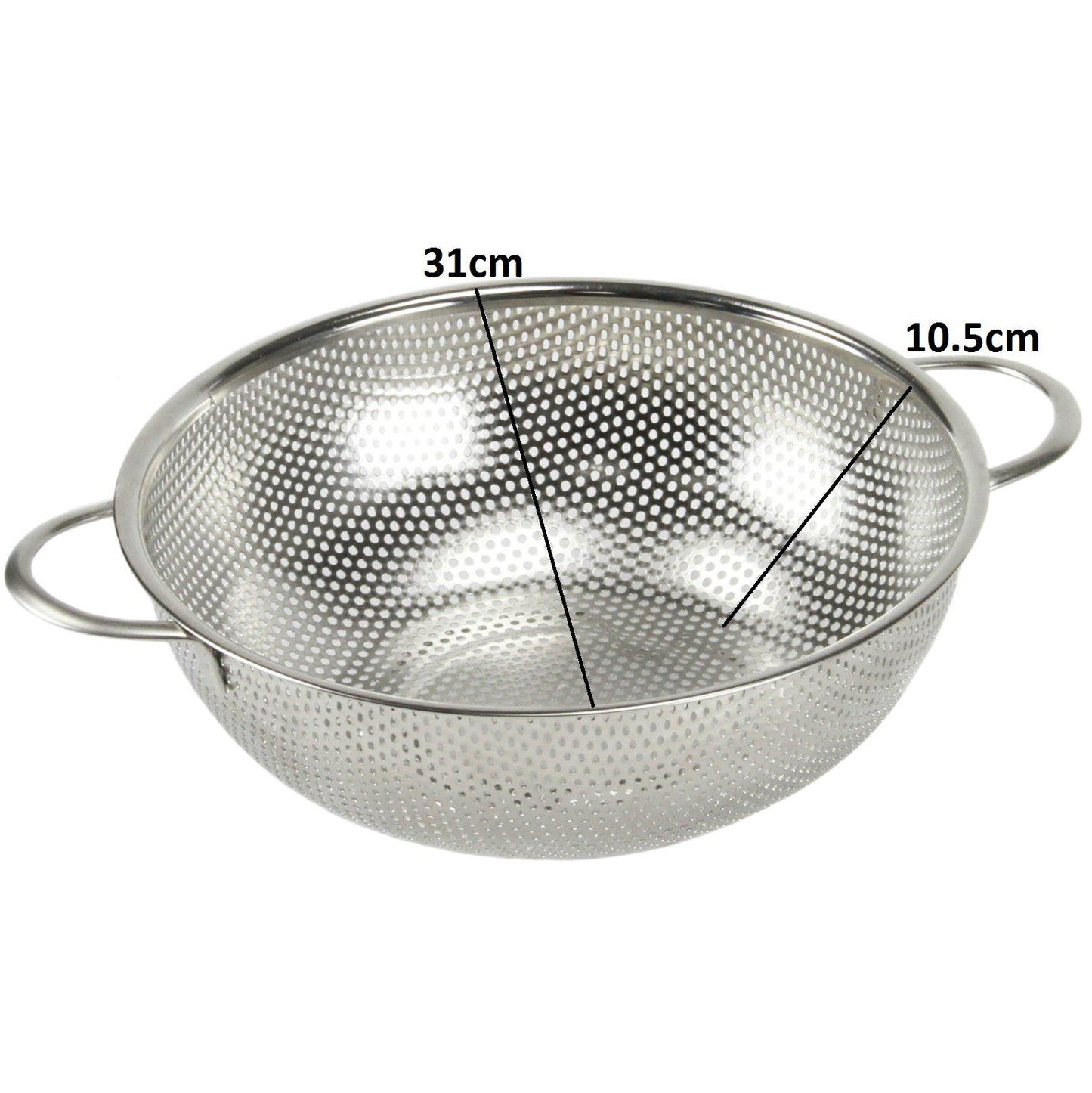 31CM Vegetable Strainer Bowl Stainless Steel with Handles