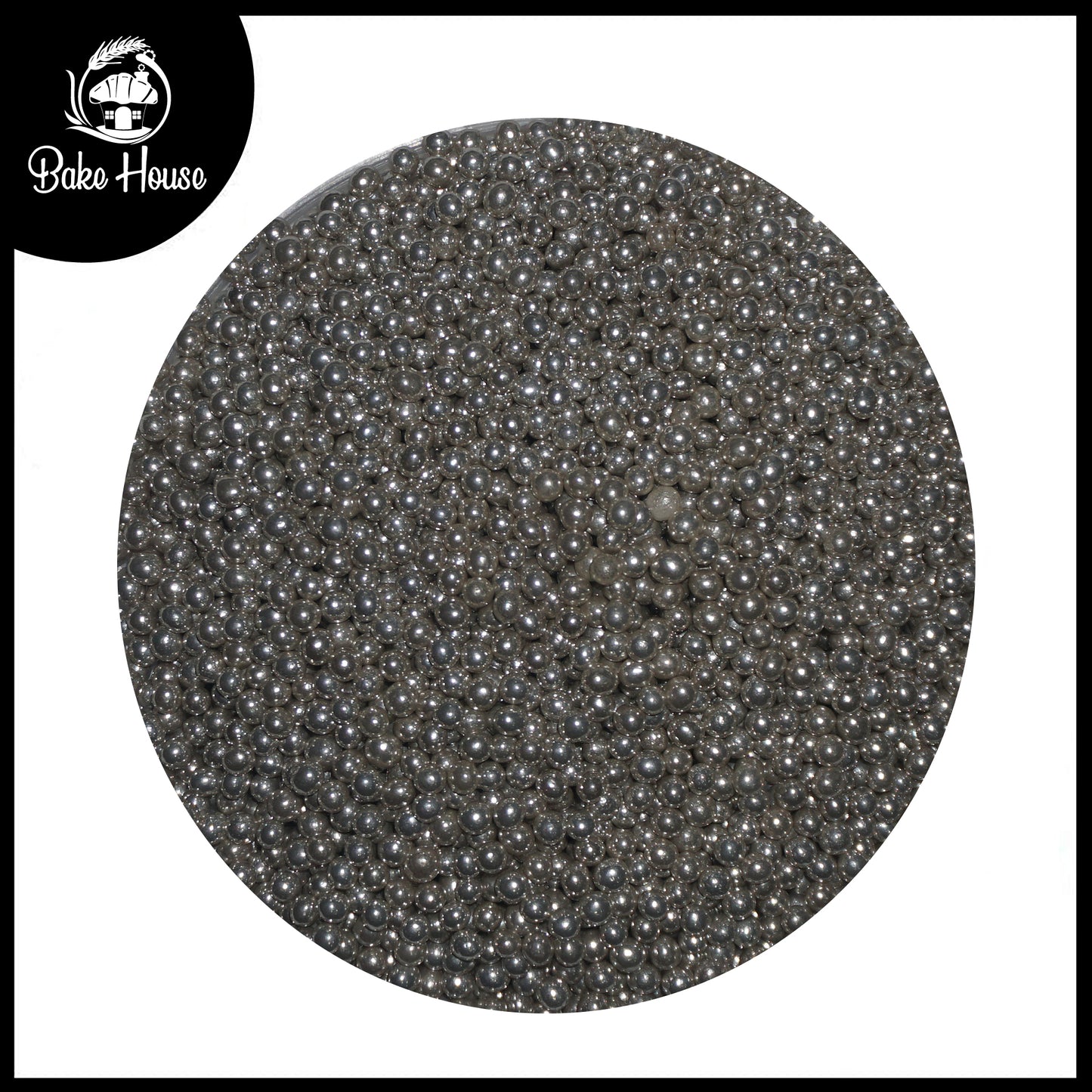 Bake House Metallic Silver Pearl Edible Sprinkles