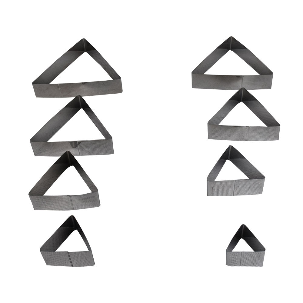 Triangle Cookie & Fondant Cutter Stainless Steel 8Pcs Set
