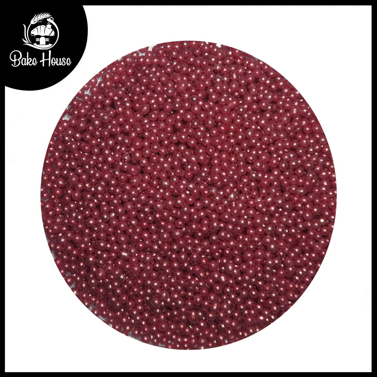 Bake House Metallic Burgundy Pearl Edible Sprinkles
