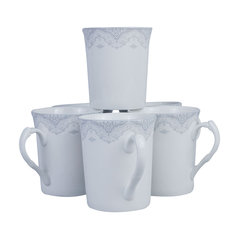 Tea, Milk And Coffee Drinking Mugs 6 Pcs Set (Design 04)