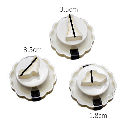 3D Girls Accessories Fondant Plunger Cutter 3Pcs Set Plastic