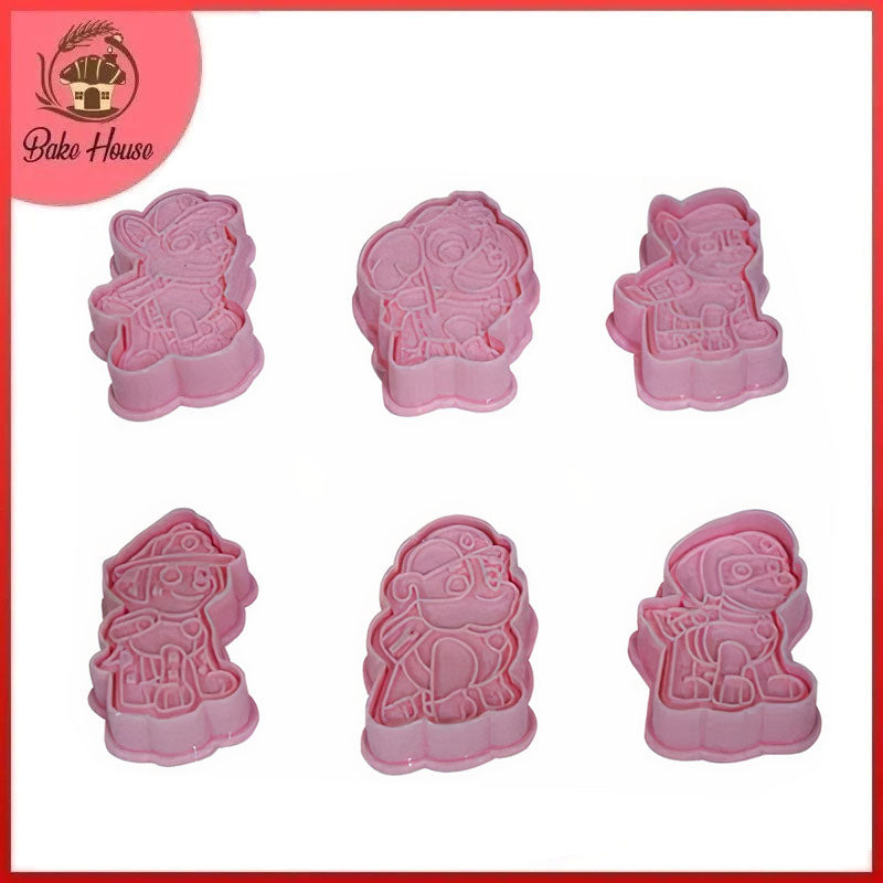 3D Stereo Cartoon Cookie Cutters 6Pcs Set Plastic