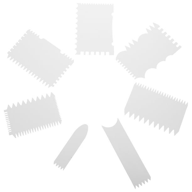 7Pcs Cake & Dough Plastic Scrapers