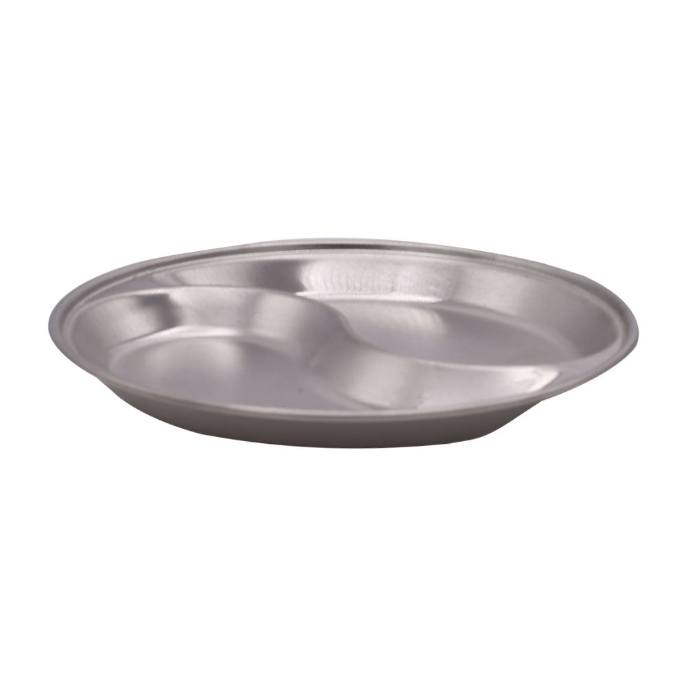 Korean Traditional Silver Barbecue Dipping Disc Round 2 Portions Small