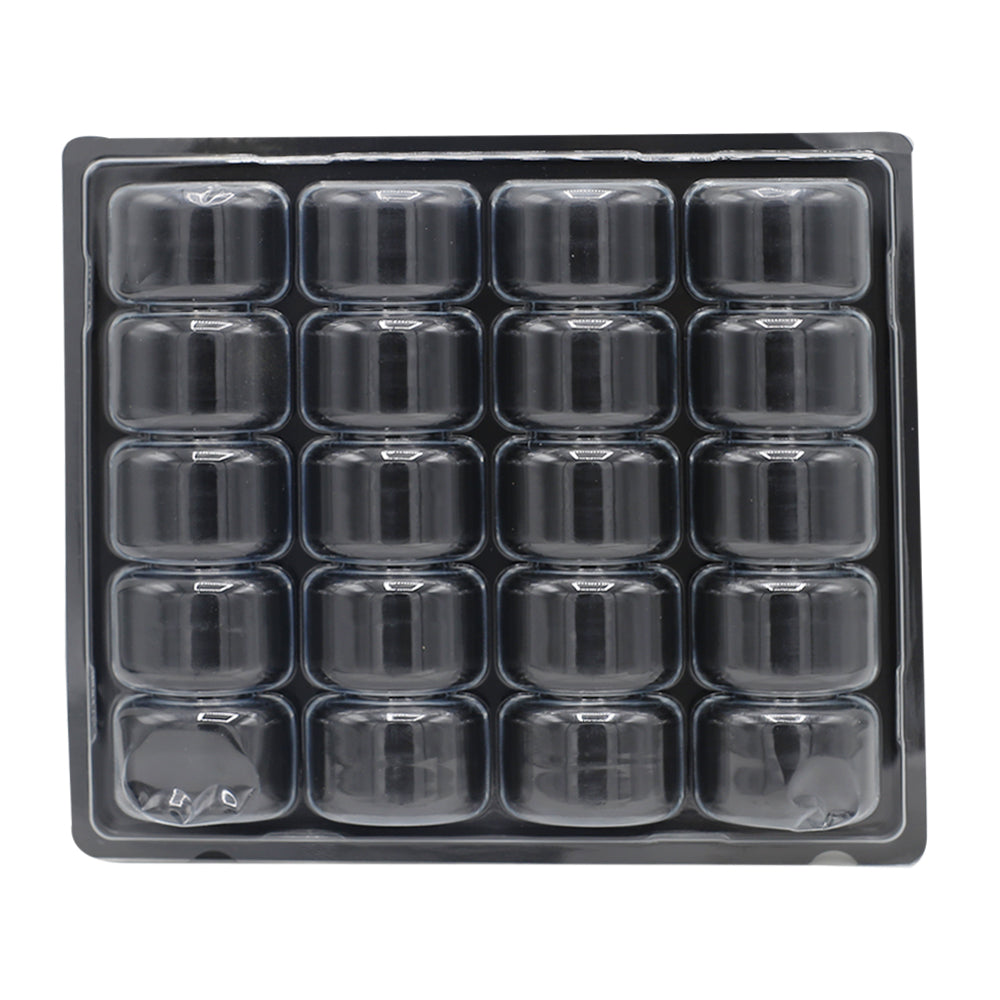Plastic Macaron Chocolate Container 20 Cavity 2Pcs Set