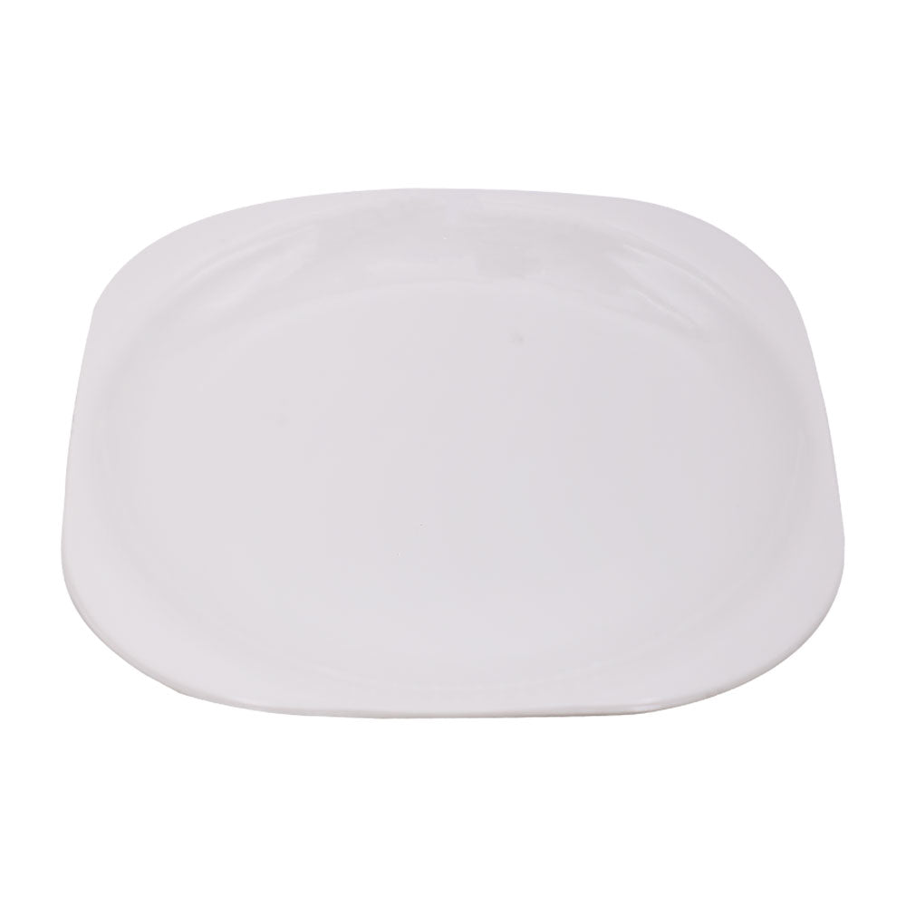 Square Melamine Dinner Plate White Large