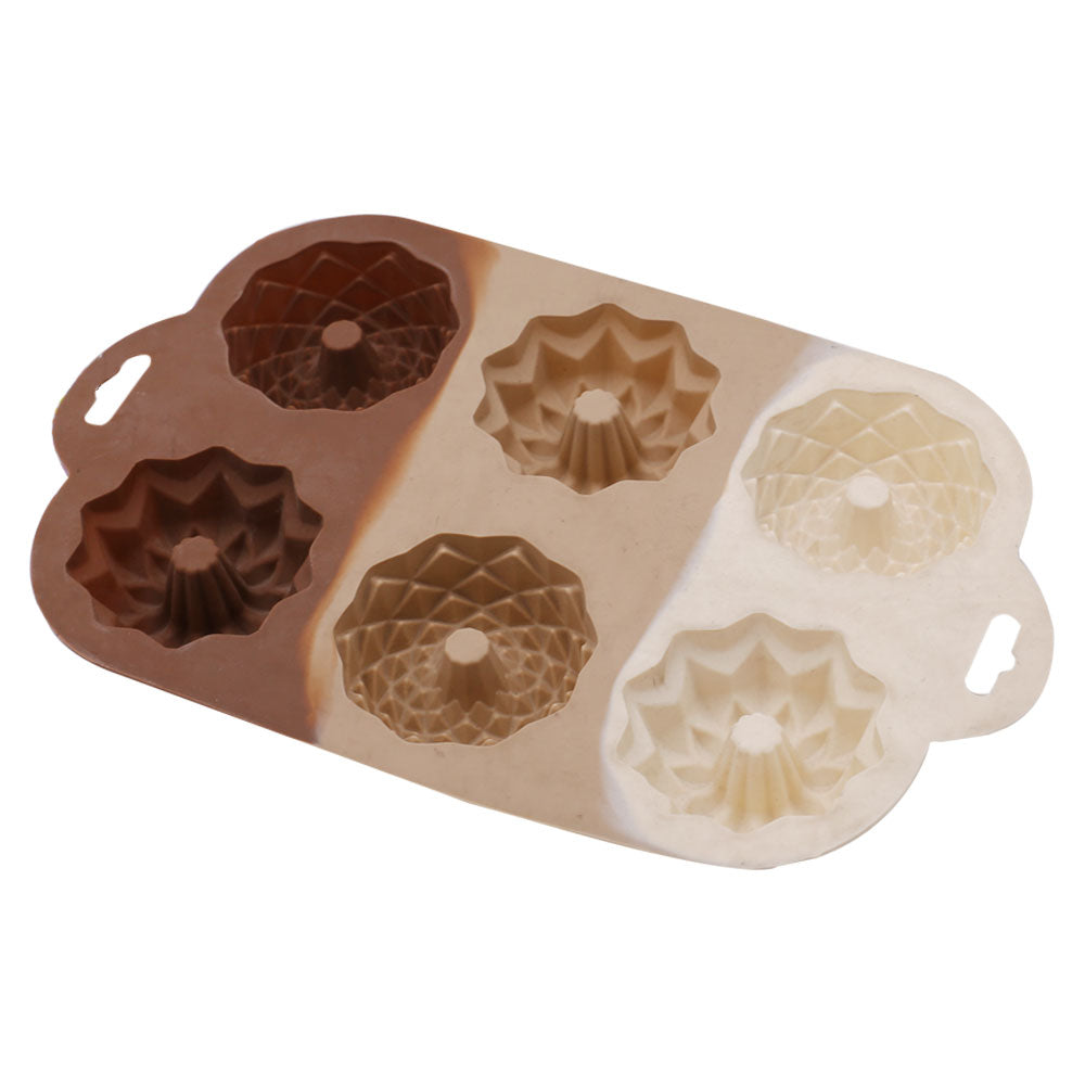 2 Design Mini Bundt Silicone Mold 6 Cavity