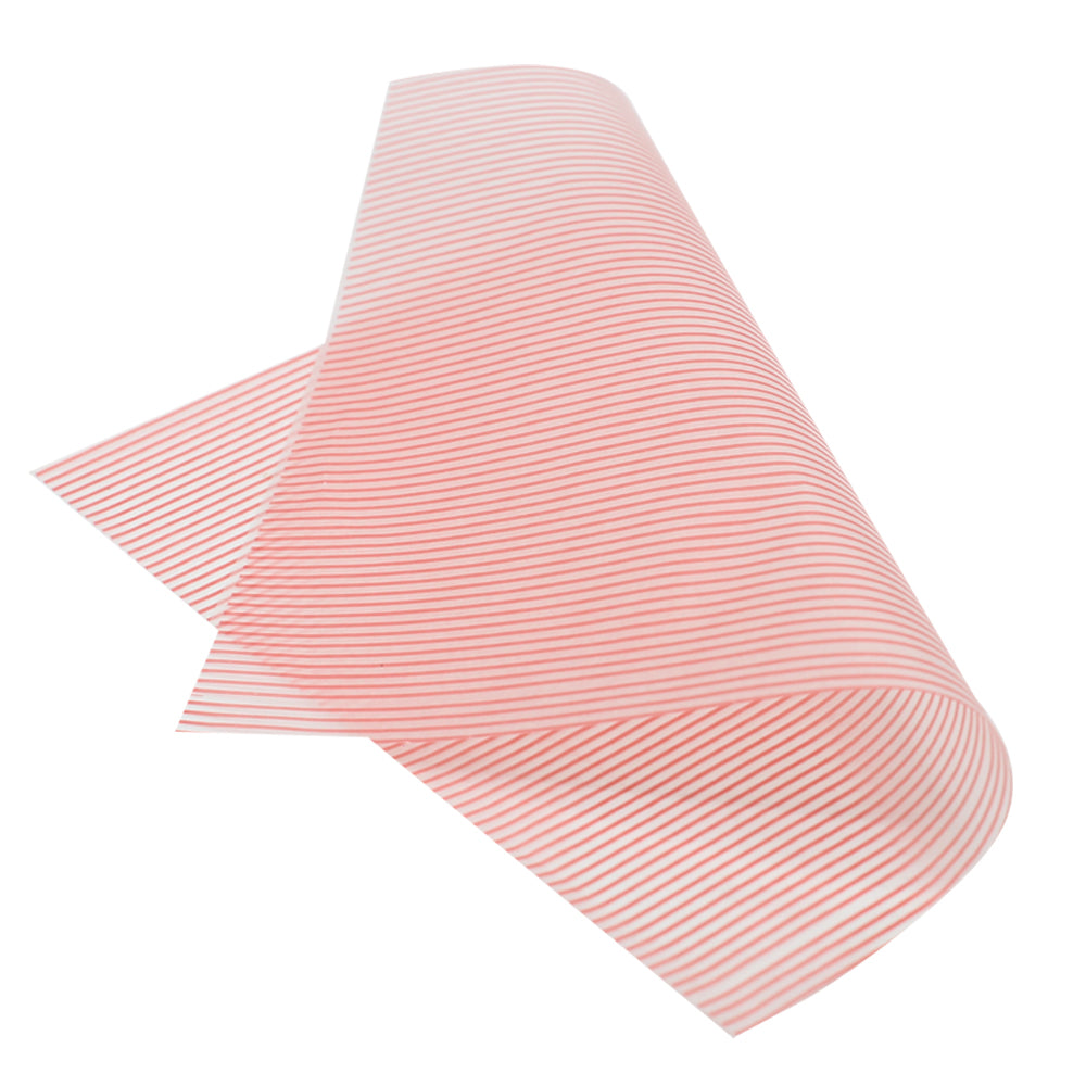 Pink Striped Wax Paper 50Pcs Pack
