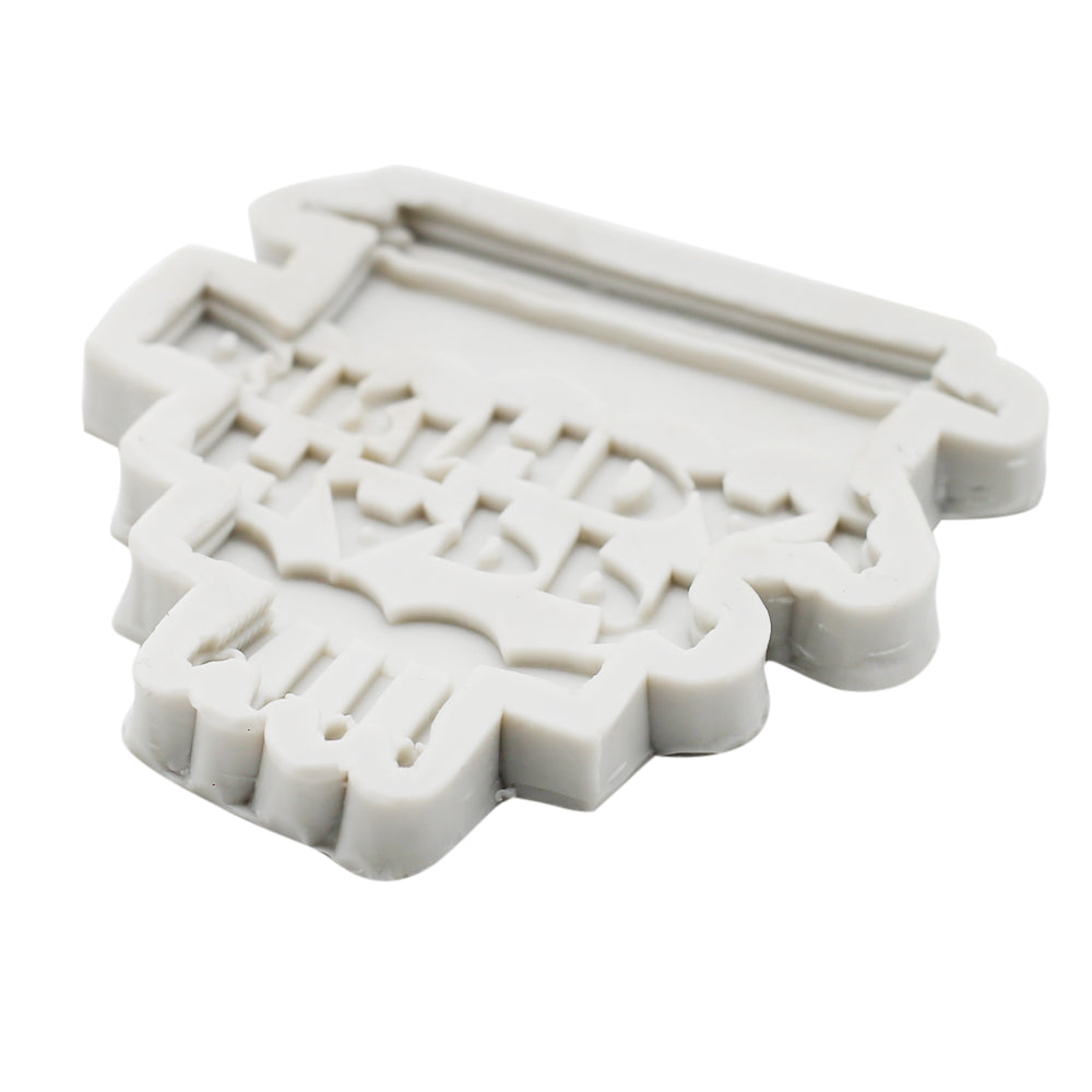 Happy Birthday Cake Silicone Fondant Mold
