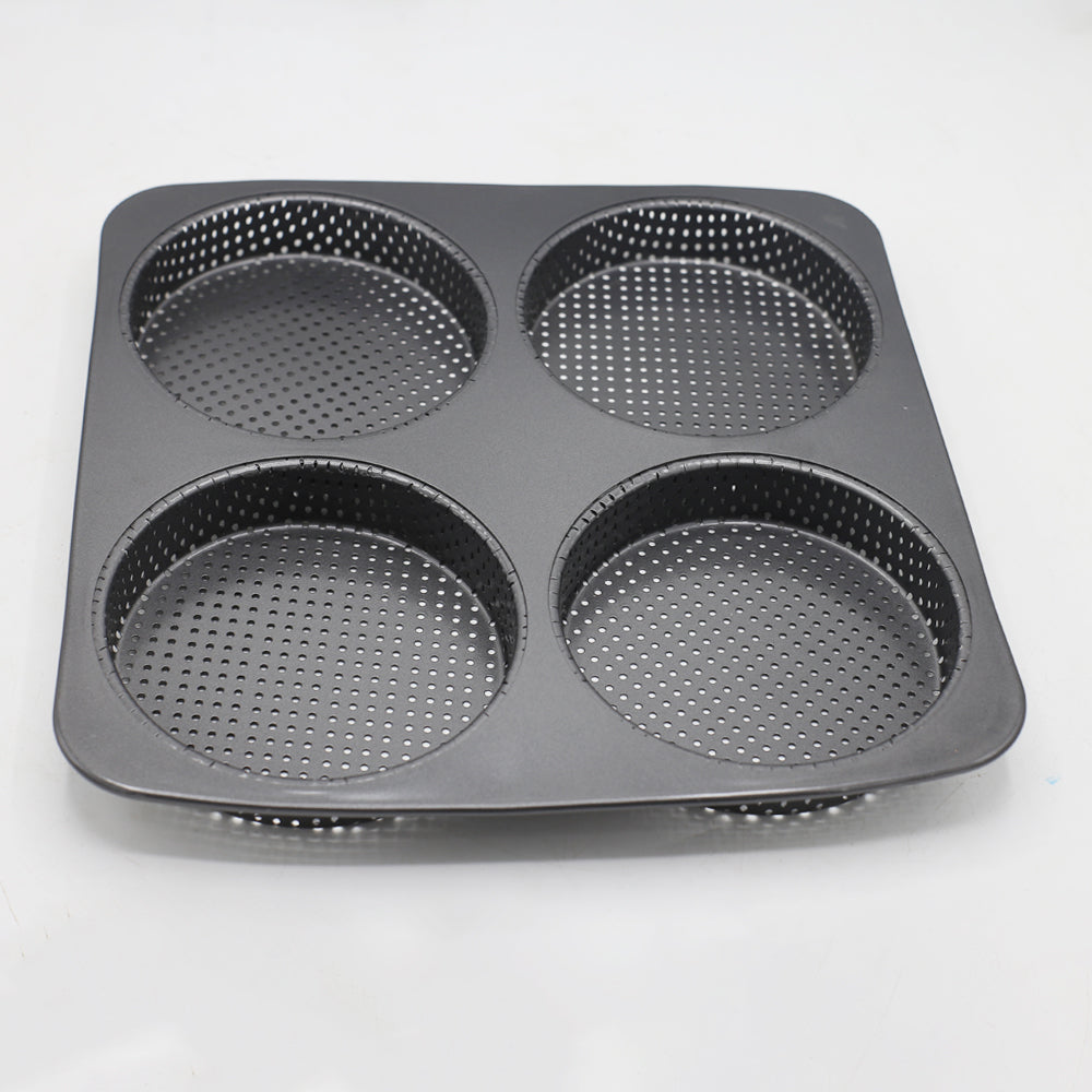 4 Cavity Perforated Burger Bun Tray