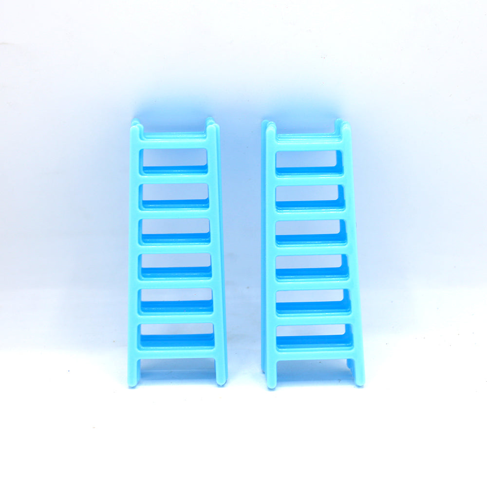 Mini Blue Ladder Cake Plastic 10pcs Set