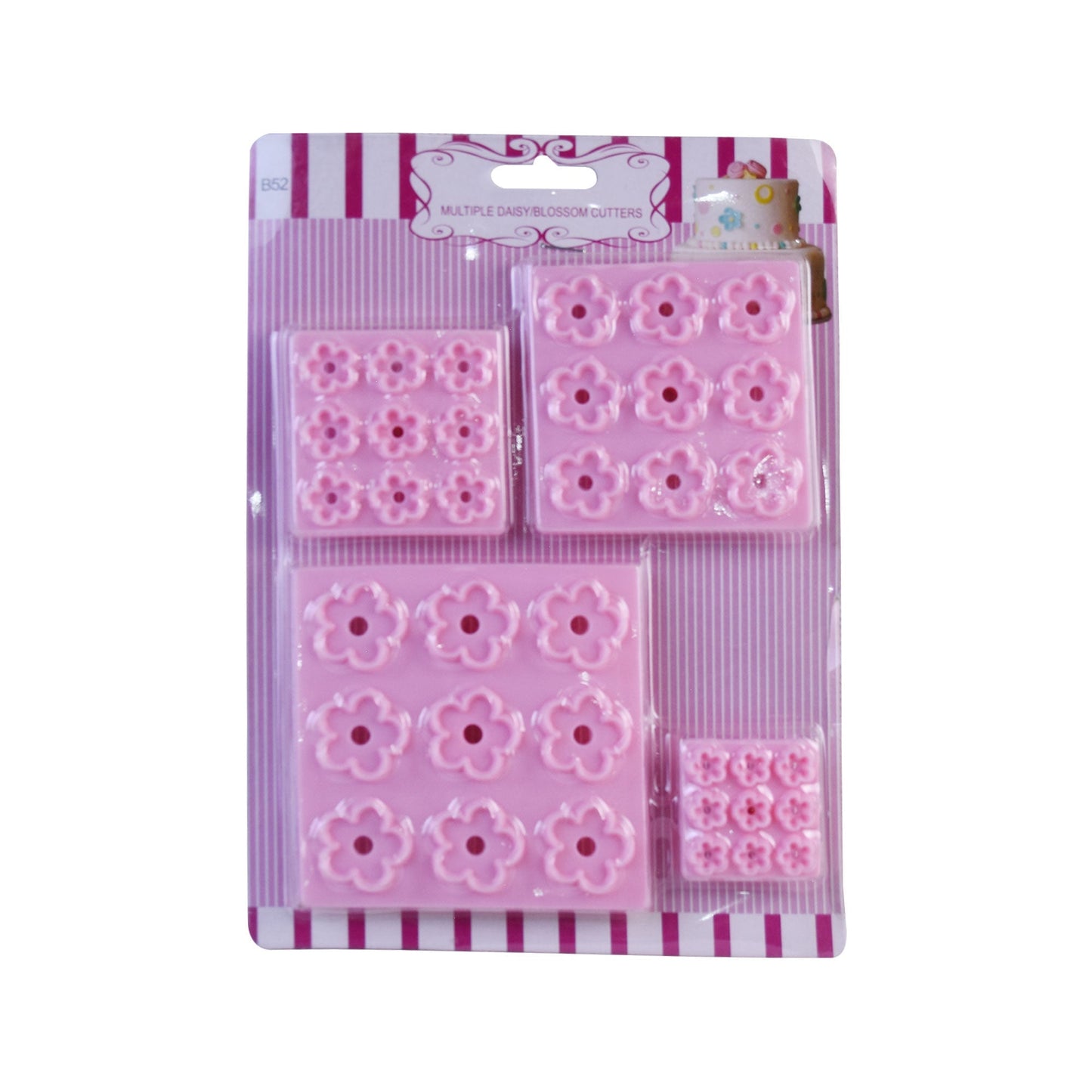 Daisy Blossom Flower Fondant & Cookie Cutter 4Pcs Pack