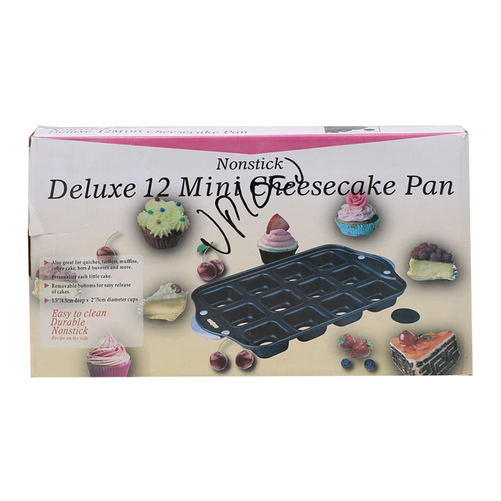 Square Shape Mini Cheese Cake Pan 12 Cavity Non Stick
