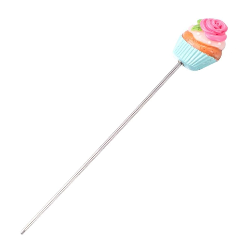 Rose Topping Cake Tester Stainless Steel With Plastic Handle