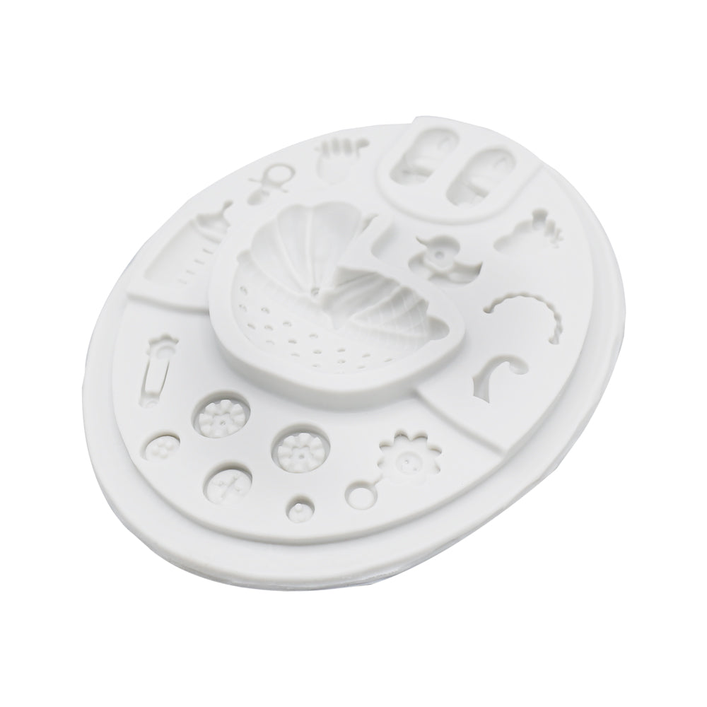 Baby Shower Silicone Fondant Mold 17 Cavity
