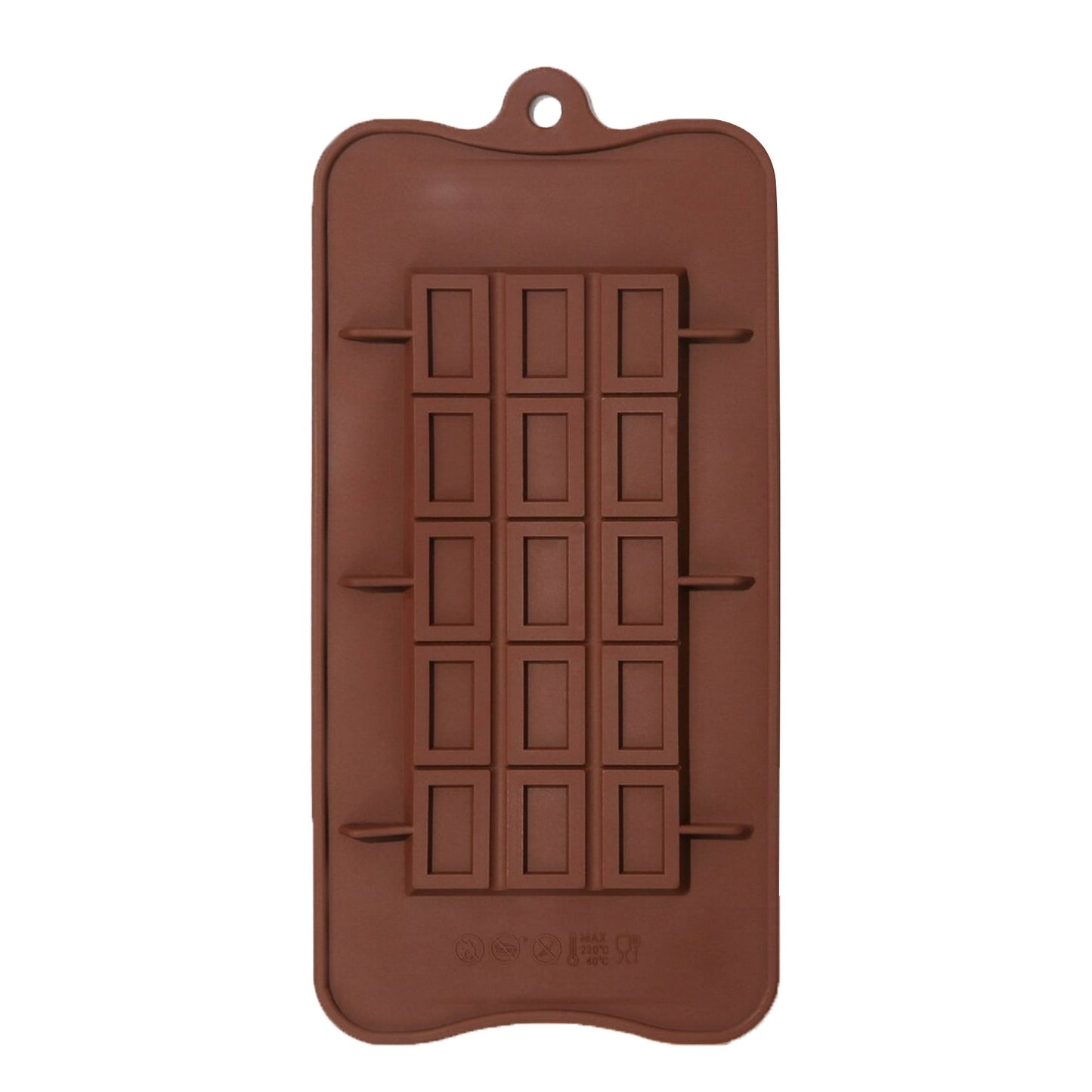 15 Pieces Break Away Silicone Chocolate Bar Mold