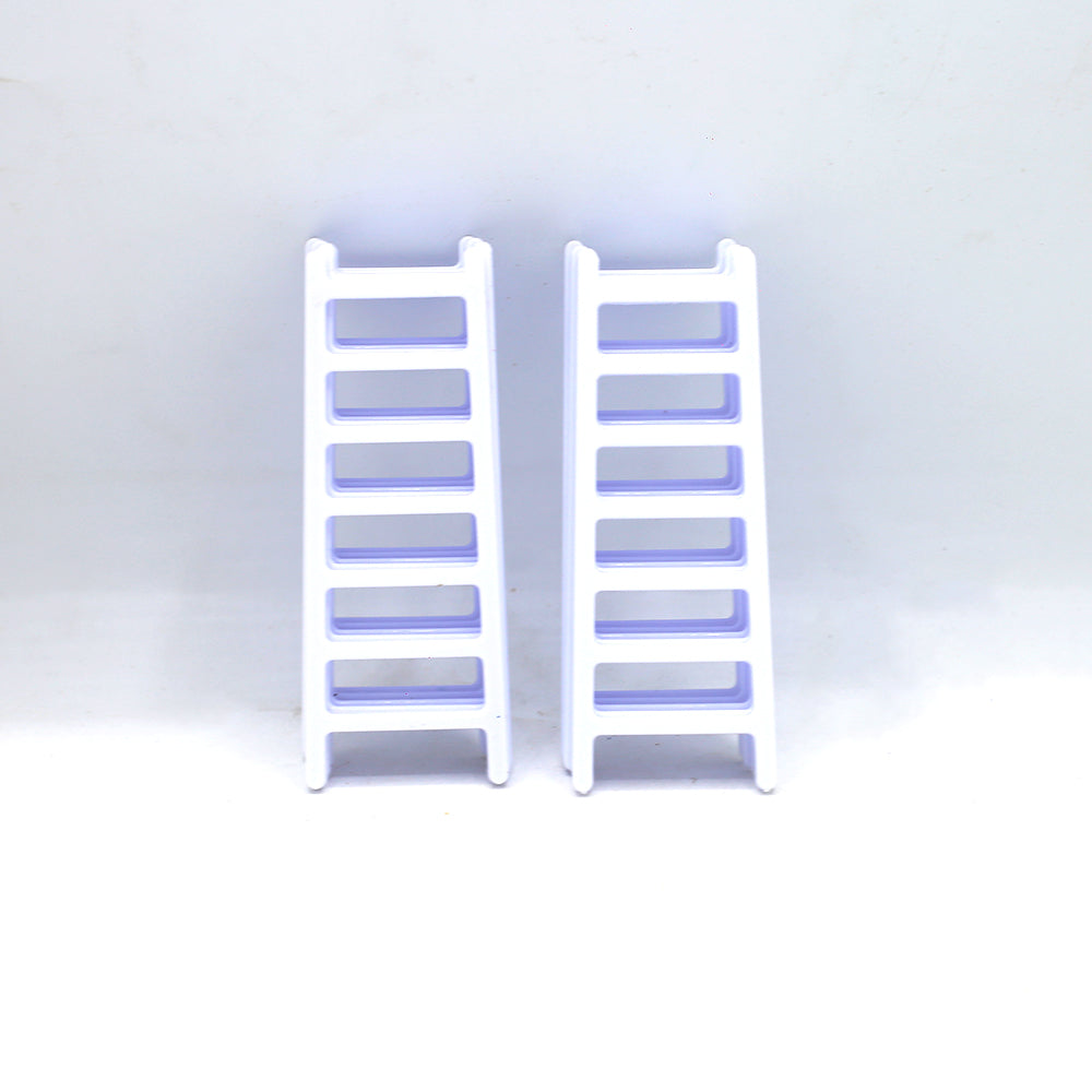 Mini White Ladder Cake Plastic 10pcs Set