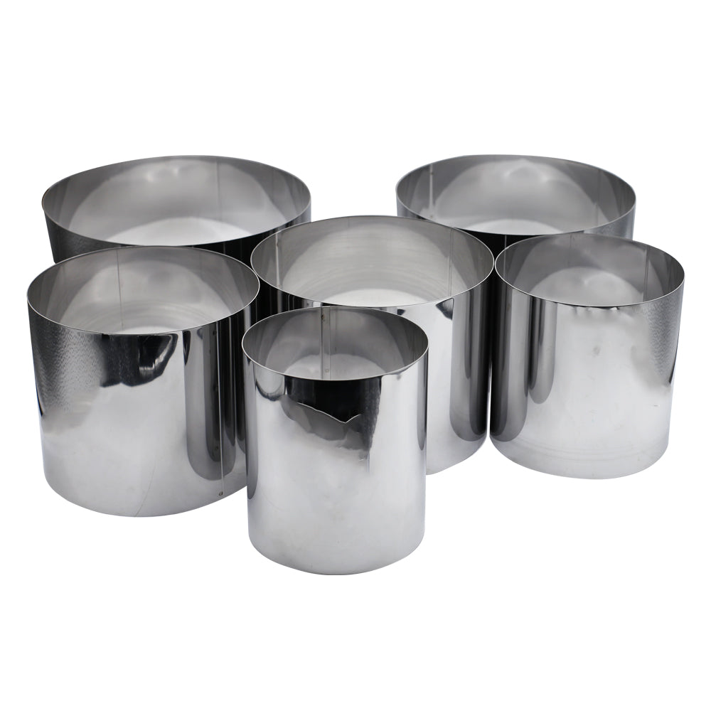 Heighted Round Mousse Cake Ring 6Pcs Set