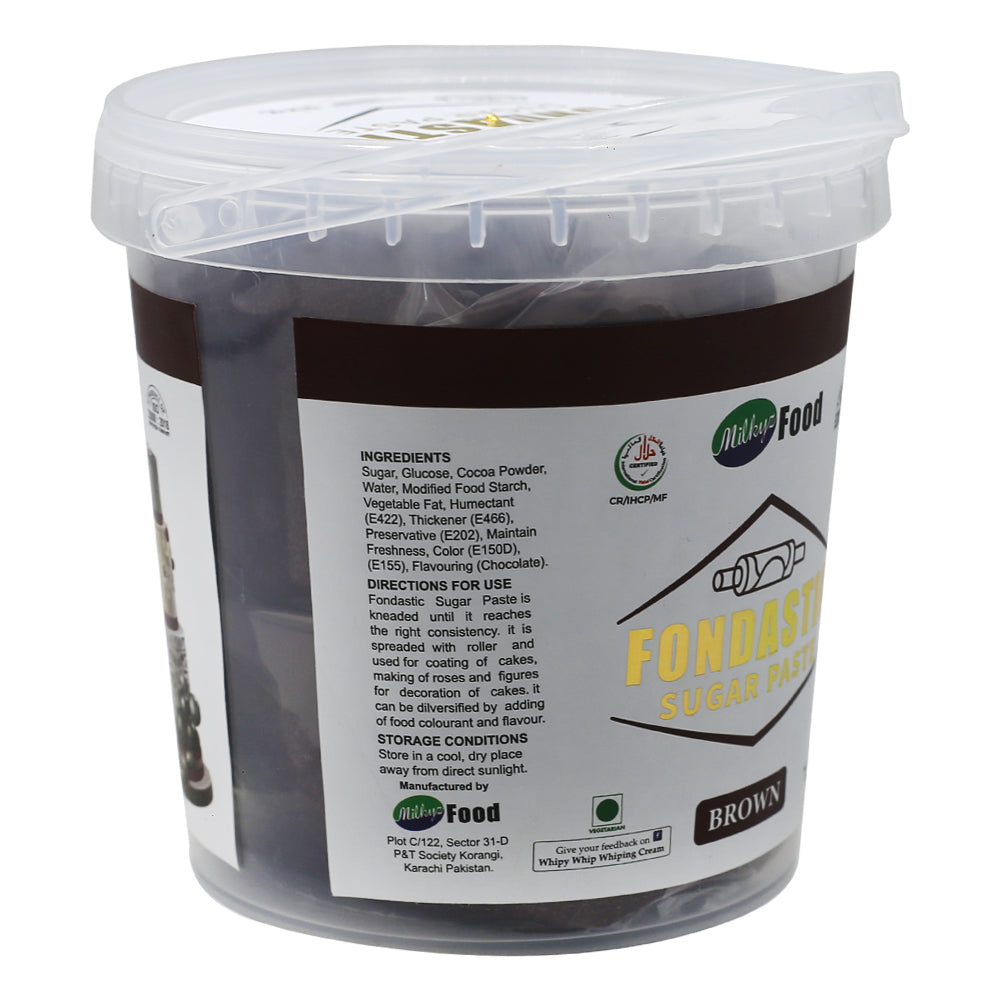 Milkyz Food Fondastic Brown Fondant Sugar Paste 1Kg