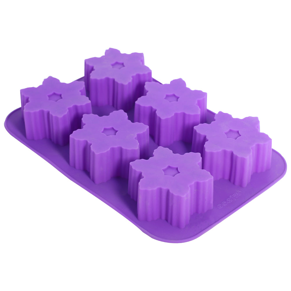 Snowflake Silicone Baking Mold 6 Cavity