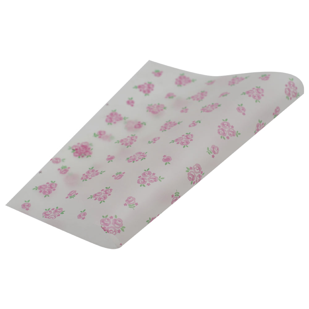 Rose Design Wax Paper 50Pcs Pack