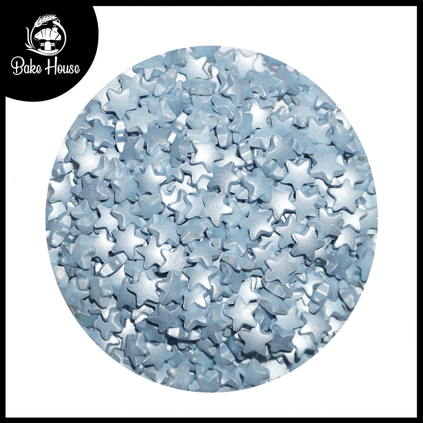 Bake House Light Blue Star Edible Sprinkles