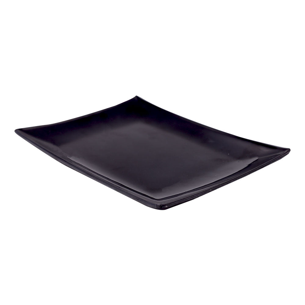 Rectangle Melamine Dinner Plate Black