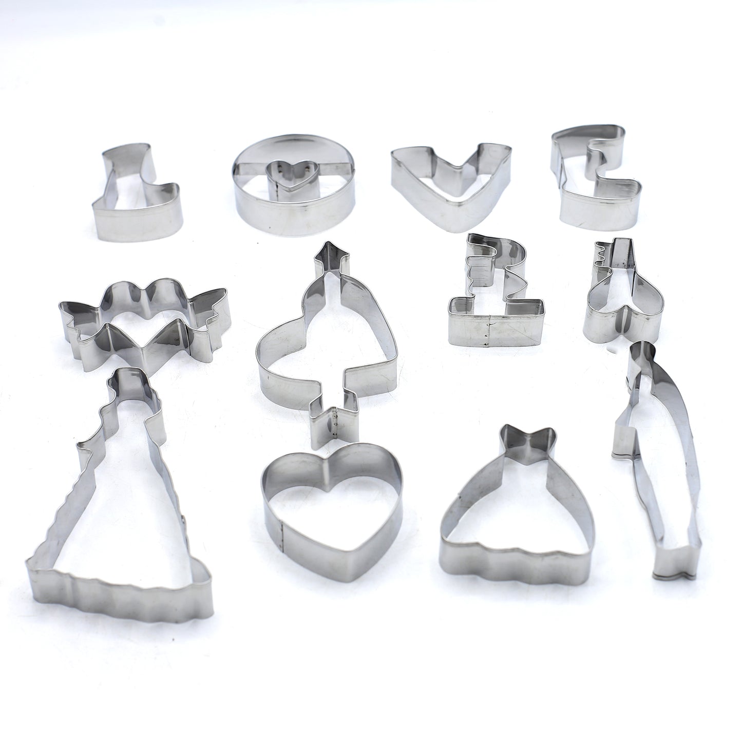 Love Theme Cookie & Fondant Cutter 12Pcs Set
