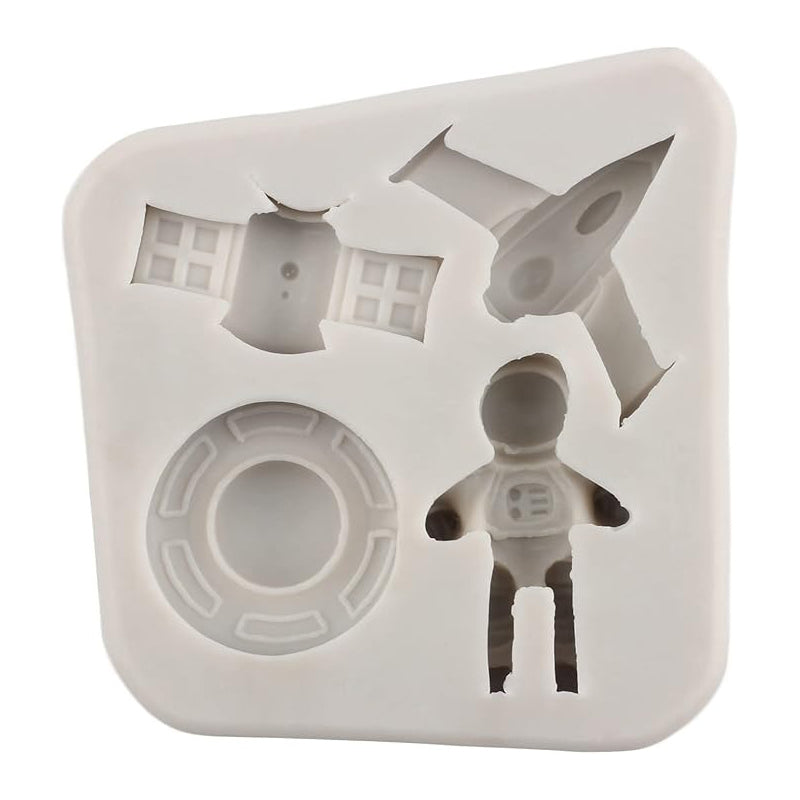 Space Theme Silicone Fondant Mold 4 Cavity