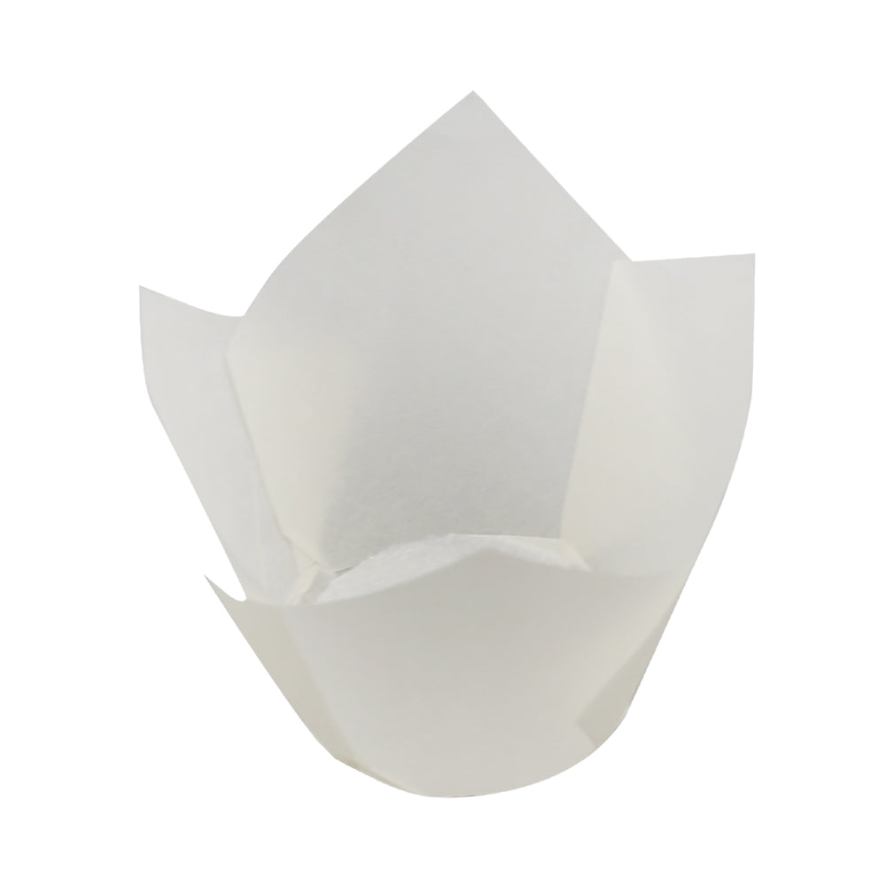 White Tulip Cupcake Liner 50Pcs Set