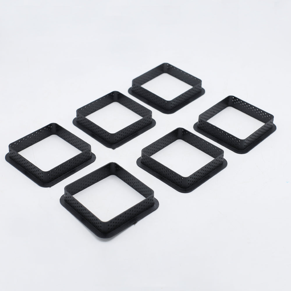 Square Tart Ringt 6pcs Set Plastic