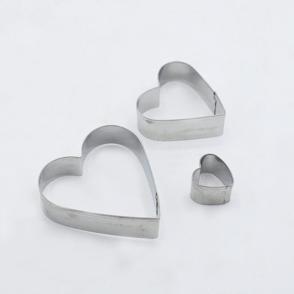 Heart Cookie Cutter Stainless Steel 3Pcs Set