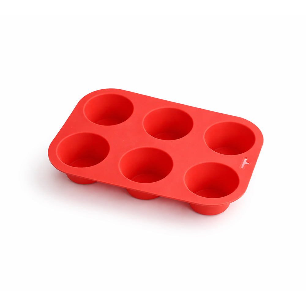 Round Shape Silicone Cupcake Baking Mold 6 Cavity