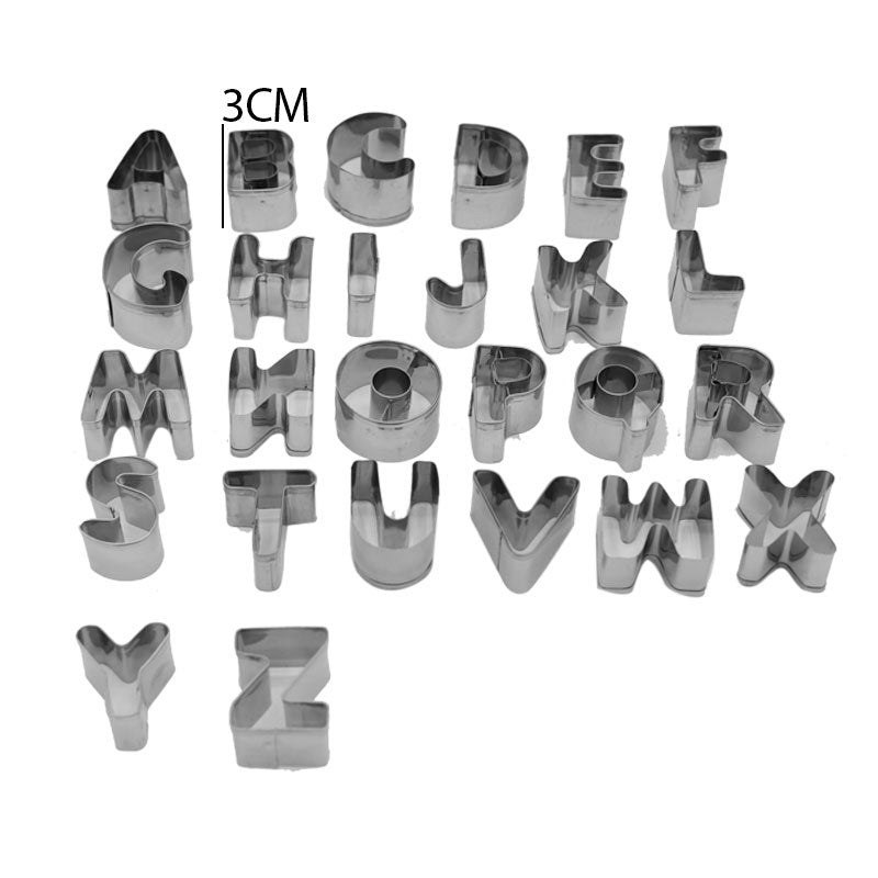 A to Z UpperCase Alphabet Stainless Steel Cookie Cutter