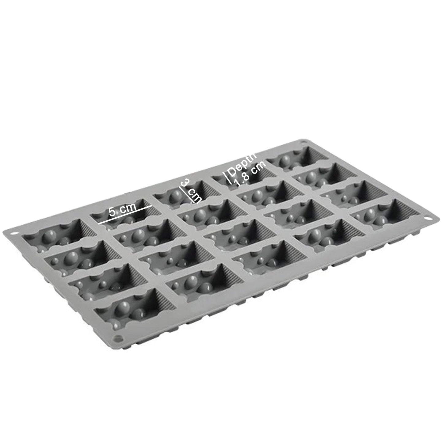 Mini Cheese Blocks Shape Silicone Mold 20 cavity