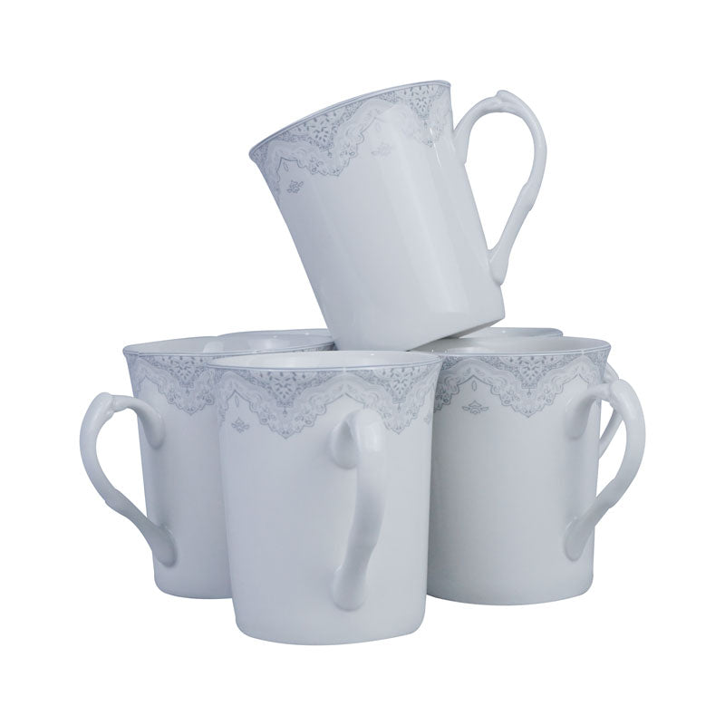 Tea, Milk And Coffee Drinking Mugs 6 Pcs Set (Design 04)