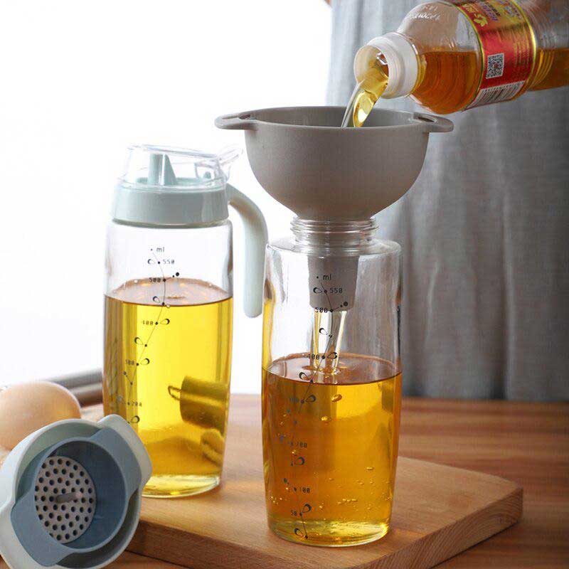 4Pcs Funnel Set With Strainer Plastic