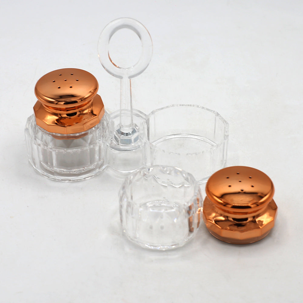 Acrylic Cruet Set With Stand 2Pcs