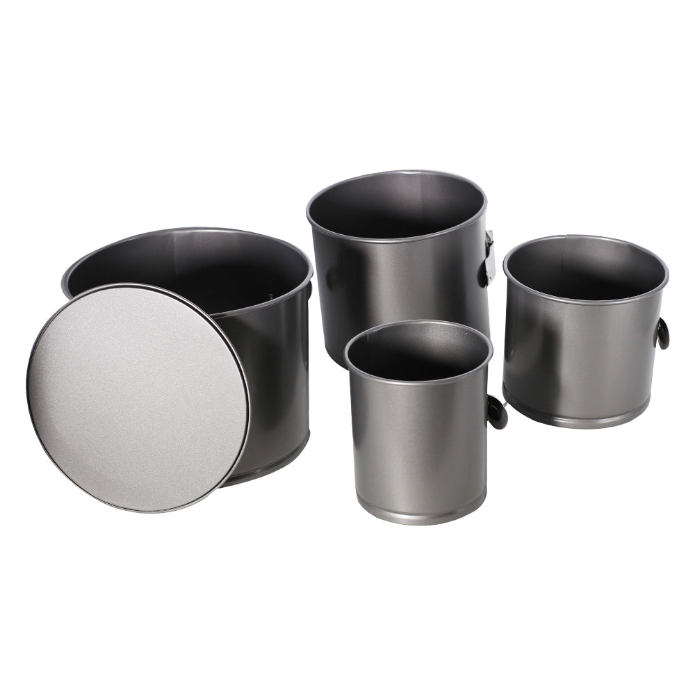 Round Springform Shape Heighted Non Stick Mold 4Pcs Set