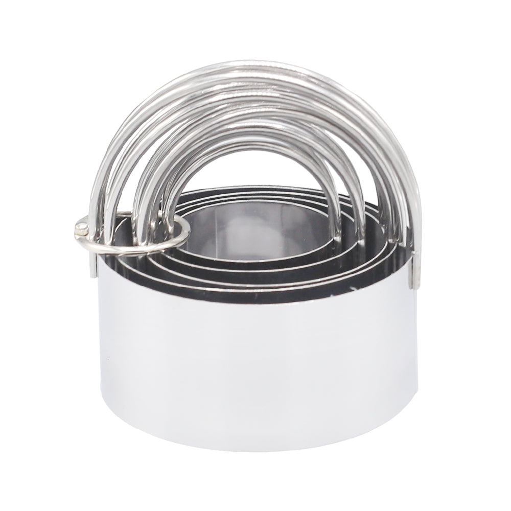 Round Cookie Cutter With Steel Handle 5pcs Set
