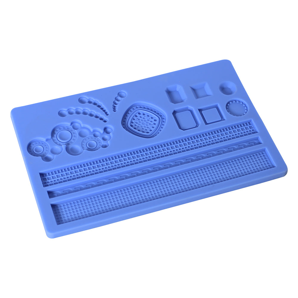 Jewelry Design Silicone Fondant Sheet Mold 14 Cavity