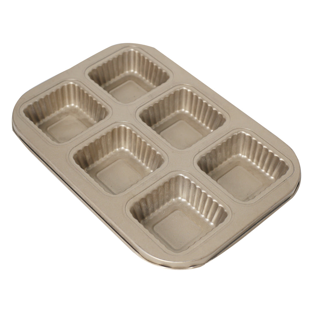 Caramel Muffin Tray Square 6 Cavity
