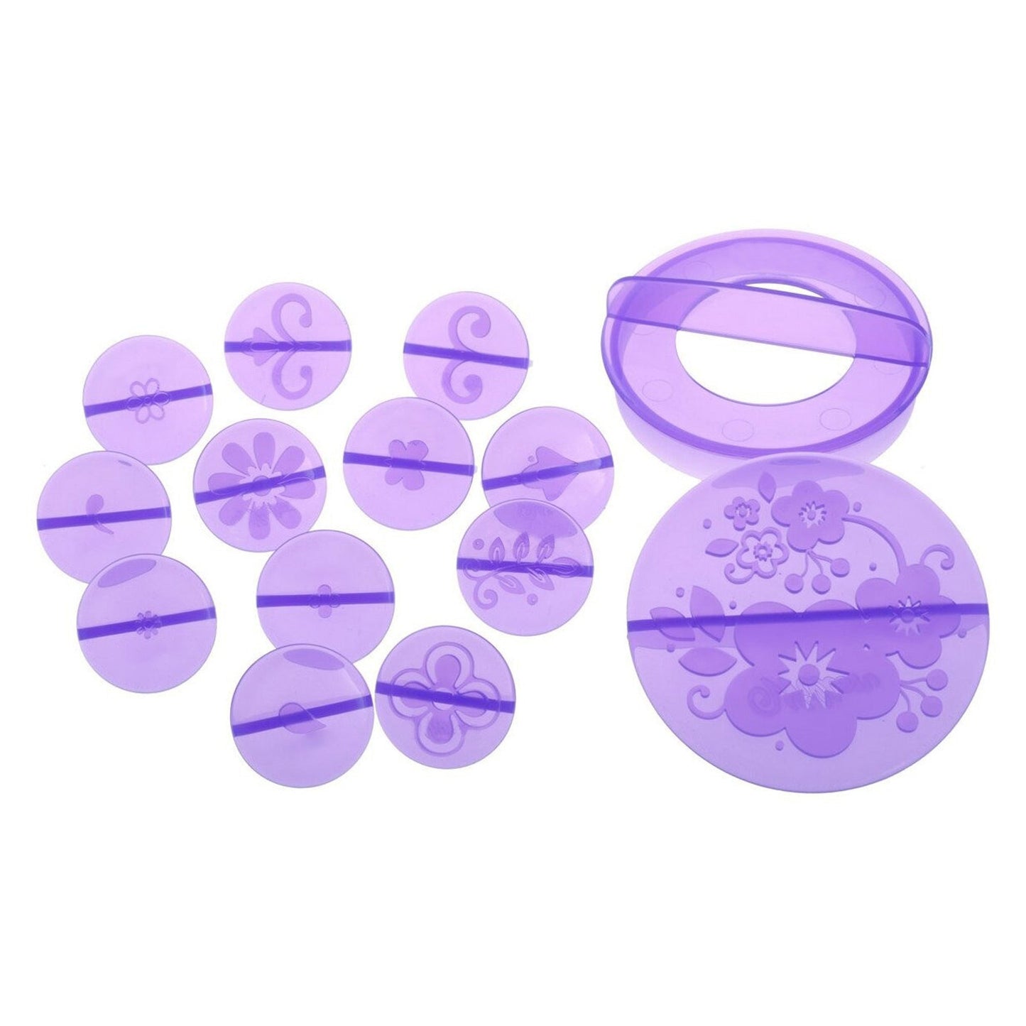 Cupcake Fondant Decorating Flowers Stamp 14 Pcs Set