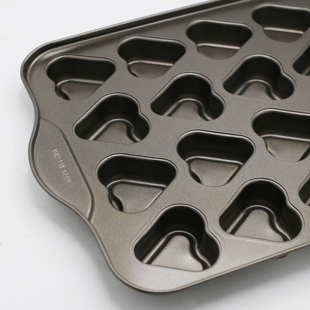 Heart Shape Mini Cheese Cake Pan 24 Cavity Non Stick