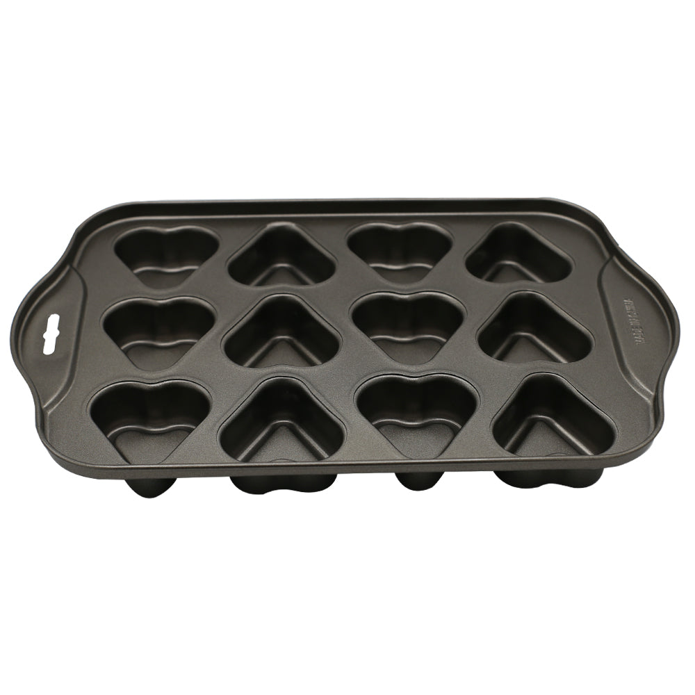 Heart Shape Mini Cheese Cake Pan 12 Cavity Non Stick