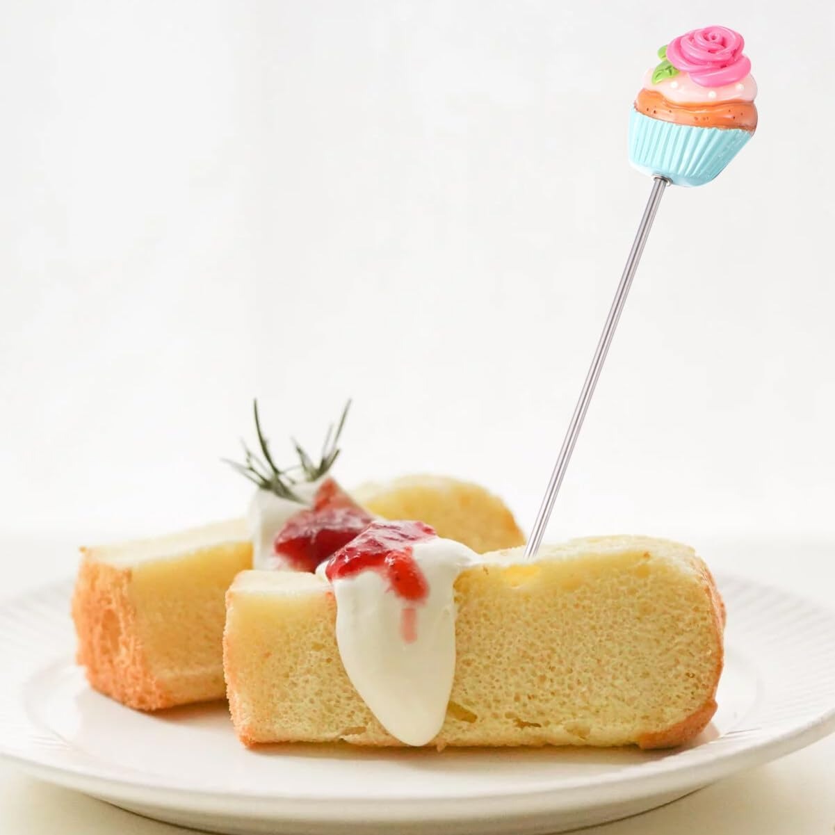Rose Topping Cake Tester Stainless Steel With Plastic Handle